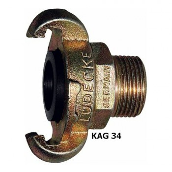 Ludecke KAG 34 Claw Coupling + 3/4" Male thread